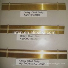 Silver brass clad metal strip